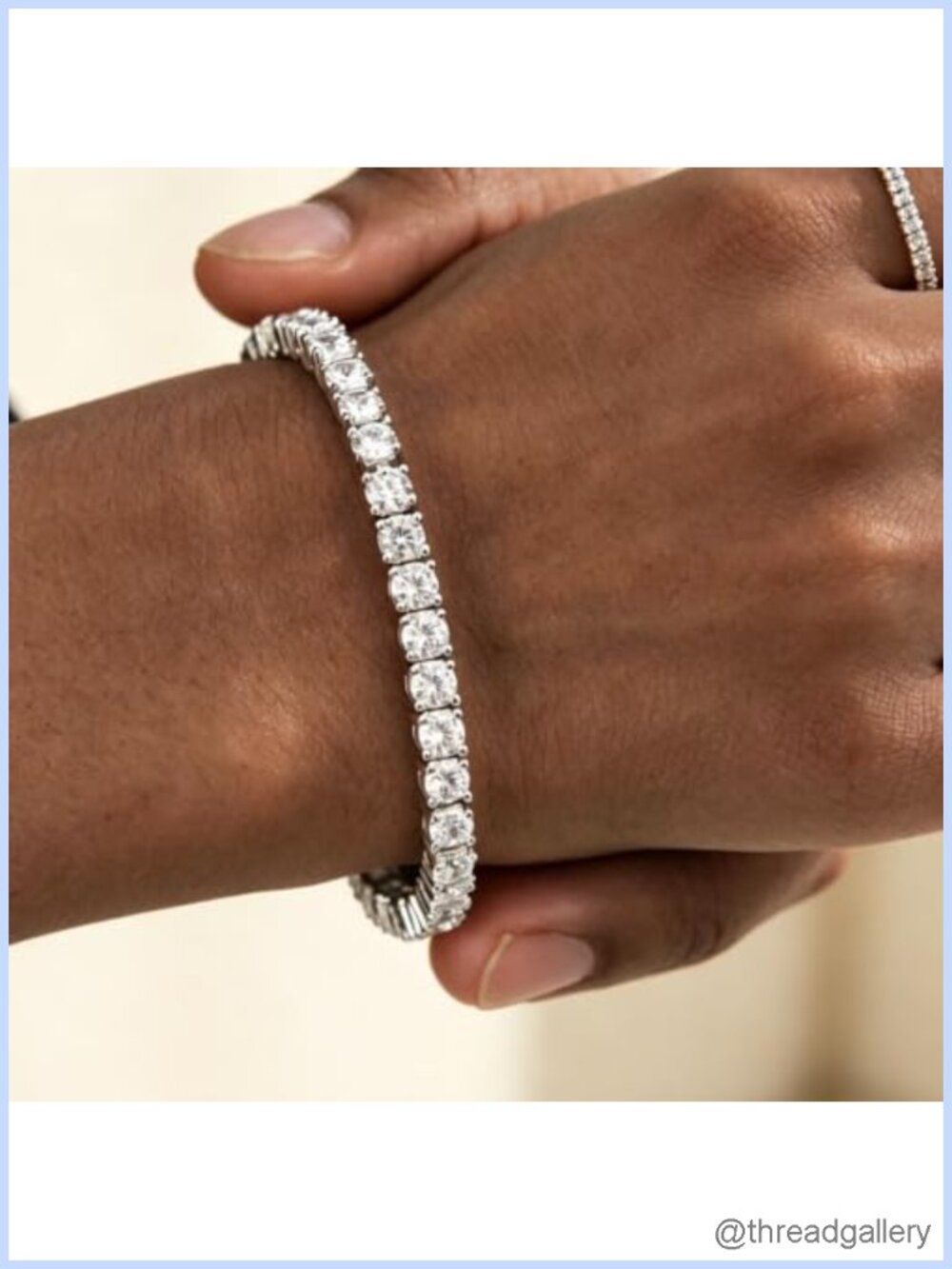 925 Sterling Silver Plated 4MM Cubic Zirconia Tennis Bracelet for Women Classic